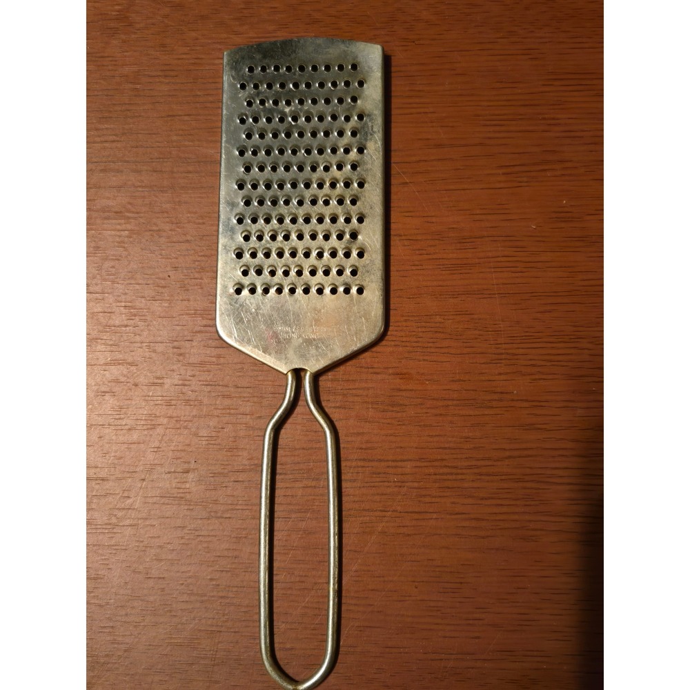 Vintage Stainless Steel Hand Grater Cheese Zester Wire‎ Handle Hong Kong